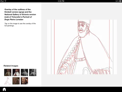 Kimbell 40th App Art Item Screen