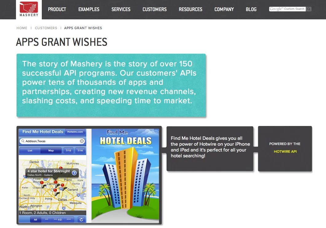 Mashery Apps Grant Wishes Screenshot